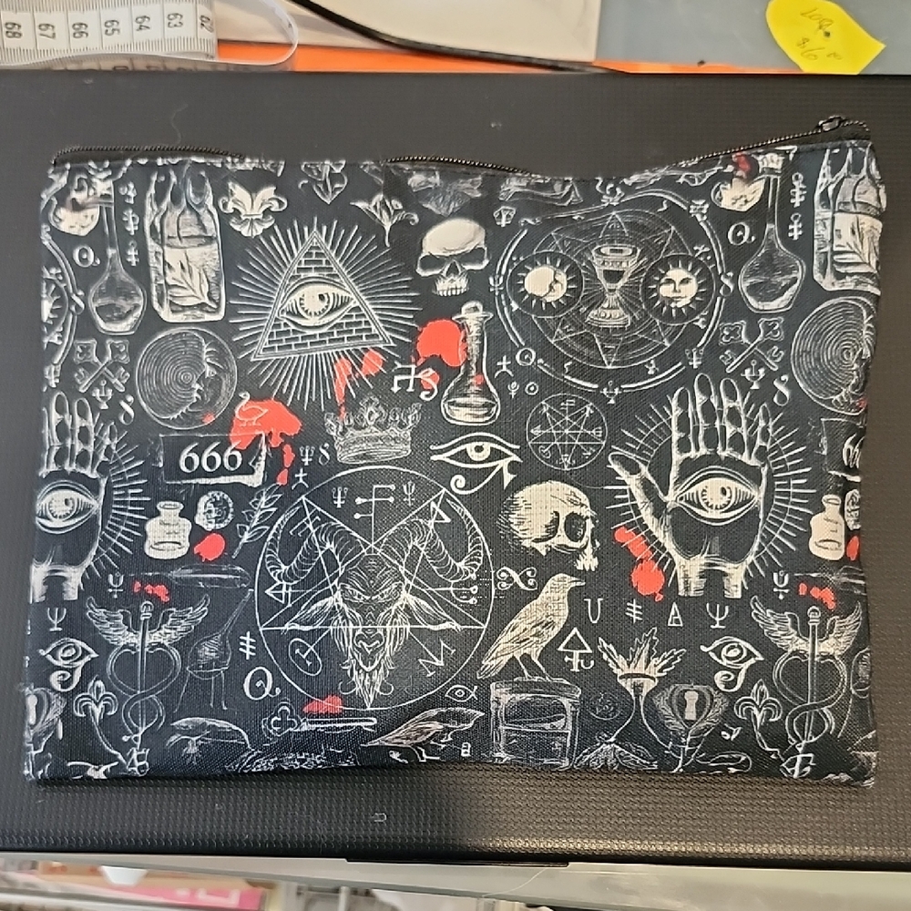 Mystery Bag - Mystical Black and Red Graphic Pouch